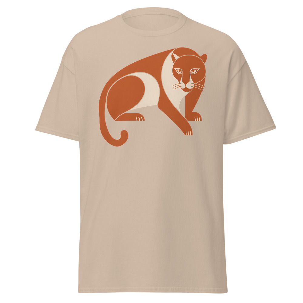 Mid-Century Panther T-Shirt | Retro Minimalist Big Cat Silhouette Tee - Image 12