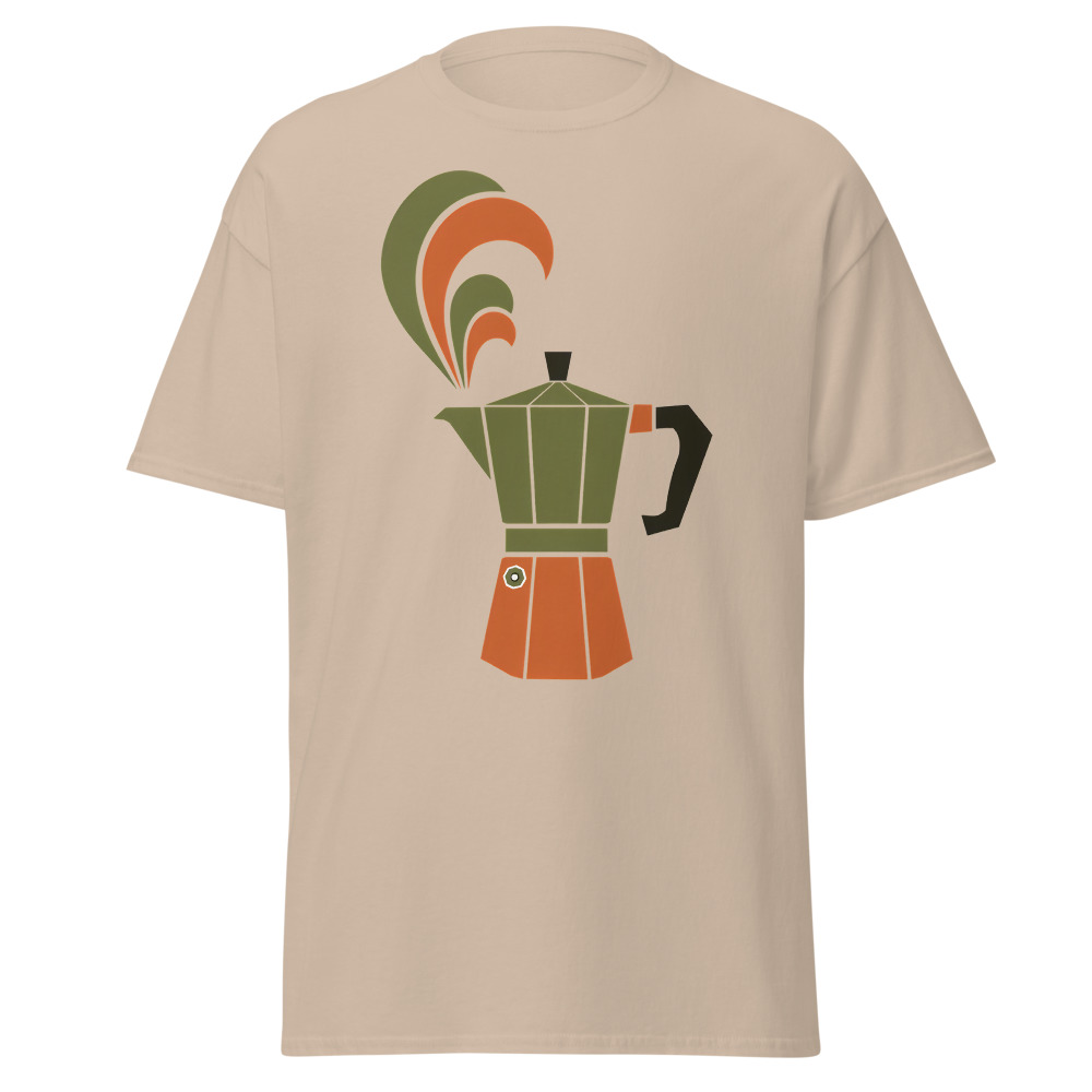 Retro Moka Pot T-Shirt | Italian Espresso Icon Vintage Coffee Tee - Image 12