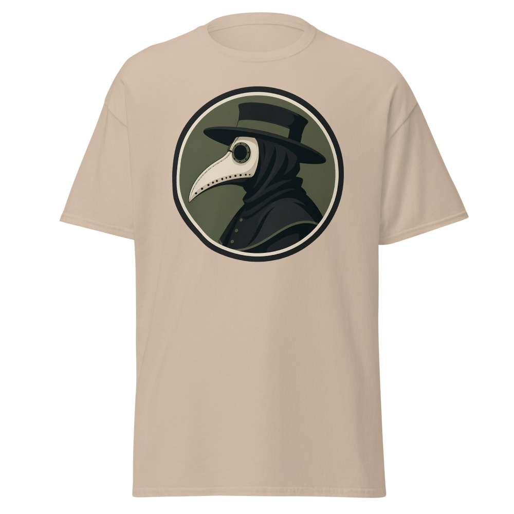 Vintage Plague Doctor T-Shirt | Retro Bird Mask Silhouette Horror Tee - Image 12