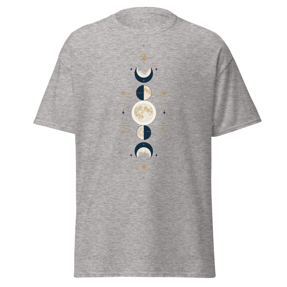 Celestial Moon Phases T-Shirt | Retro Lunar Alignment Diagram Tee - Image 14