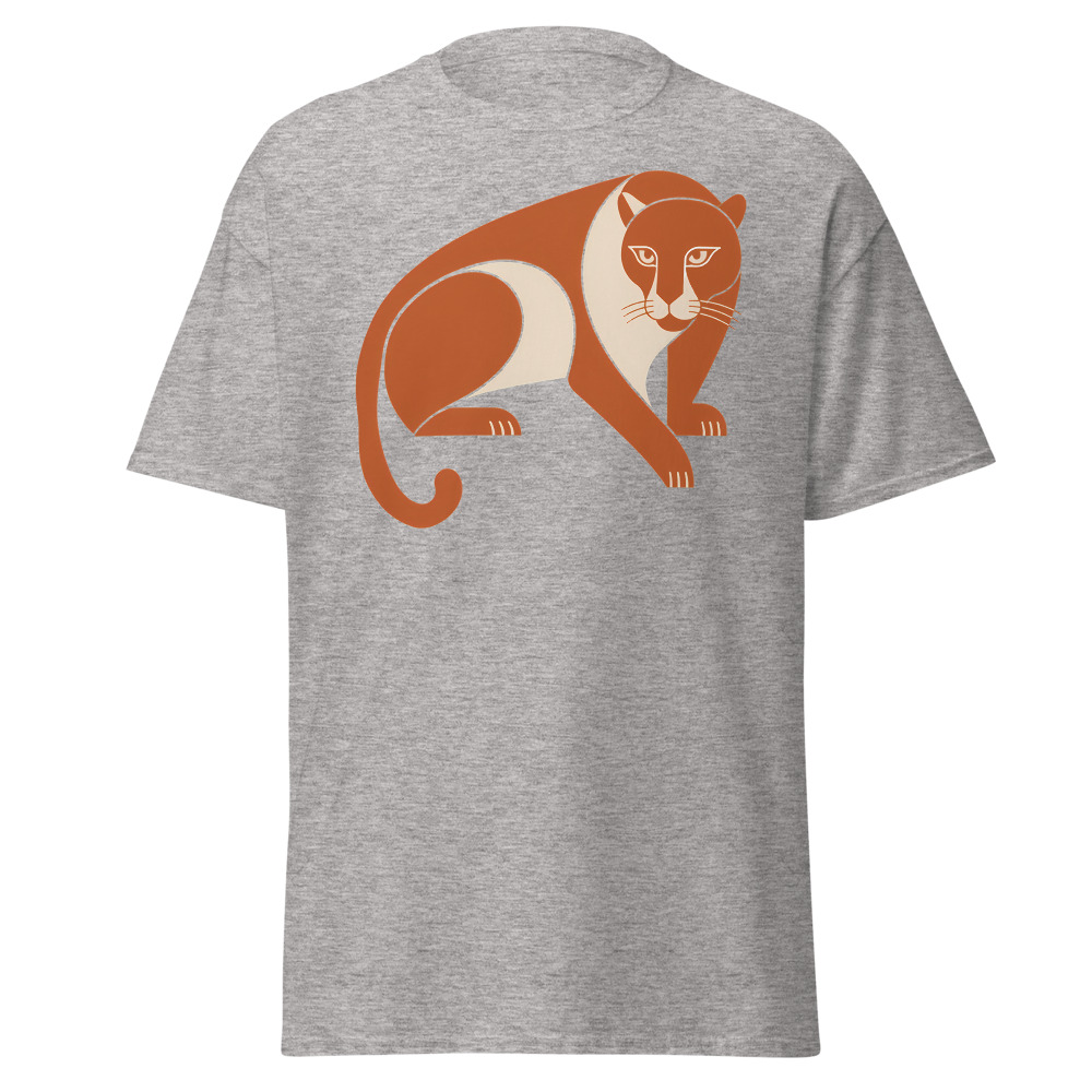 Mid-Century Panther T-Shirt | Retro Minimalist Big Cat Silhouette Tee - Image 13