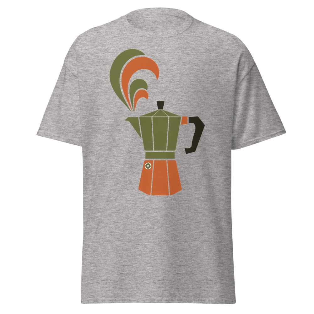 Retro Moka Pot T-Shirt | Italian Espresso Icon Vintage Coffee Tee - Image 13