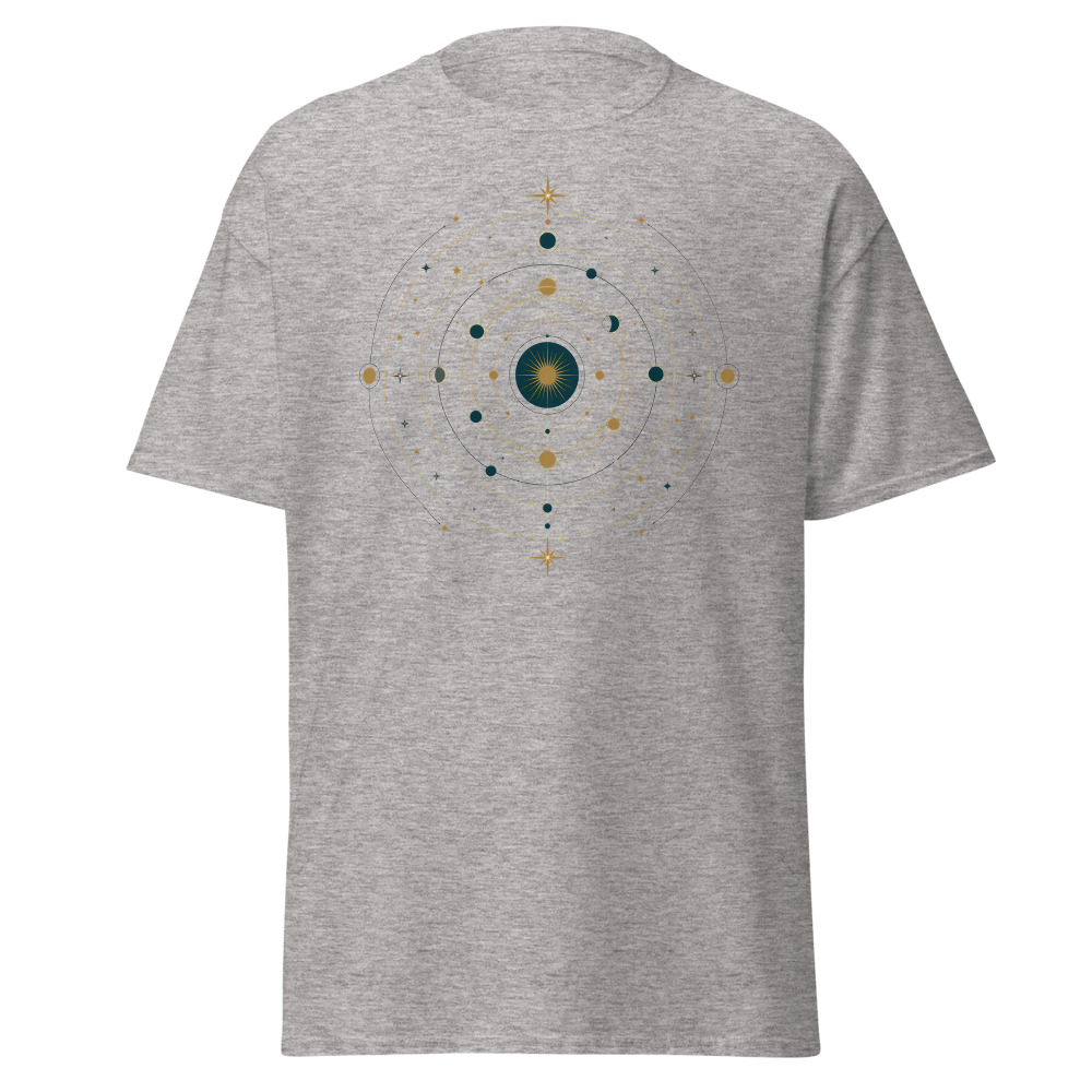 Celestial Astrolabe T-Shirt | Retro Constellation Orbit Diagram Tee - Image 14