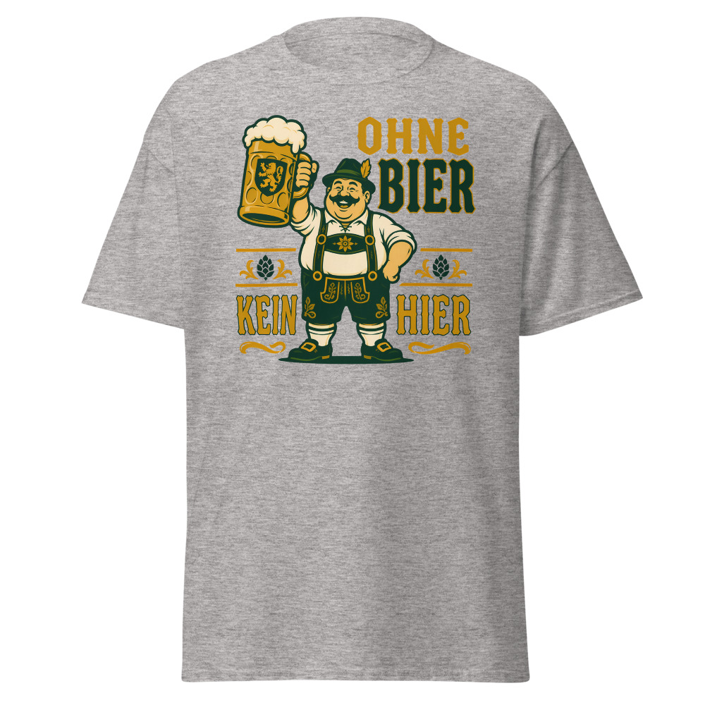 Retro Oktoberfest T-Shirt | Ohne Bier Kein Hier German Beer Fest Tee - Image 13