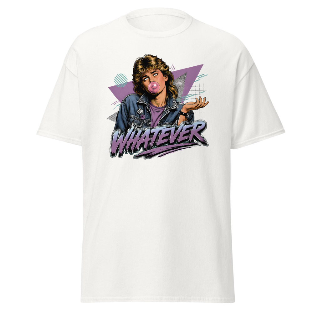Funny 80s Teen T-Shirt | Whatever Retro 80s Slang Deadpan Tee - Image 2