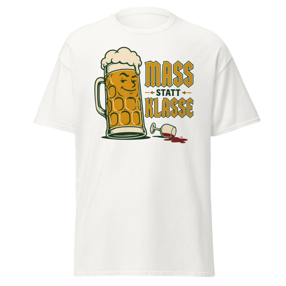 Vintage Oktoberfest T-Shirt | Mass Statt Klasse German Beer Pun Tee - Image 2