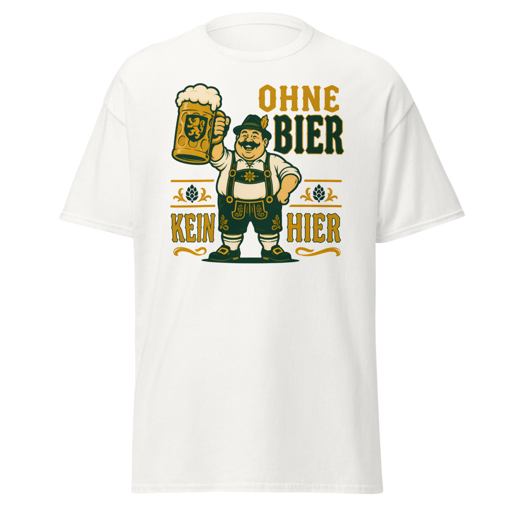 Retro Oktoberfest T-Shirt | Ohne Bier Kein Hier German Beer Fest Tee - Image 2
