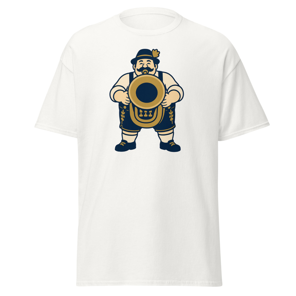 Retro Oktoberfest T-Shirt | Oompah Brass Band Tuba Player Tee - Image 2
