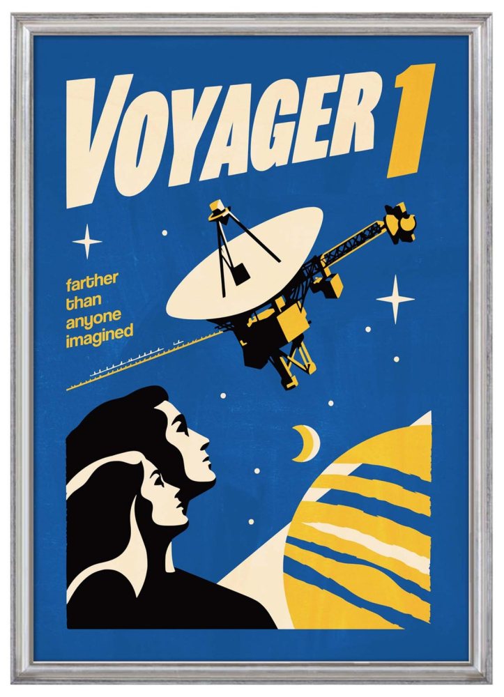 Voyager 1 Space Exploration Poster