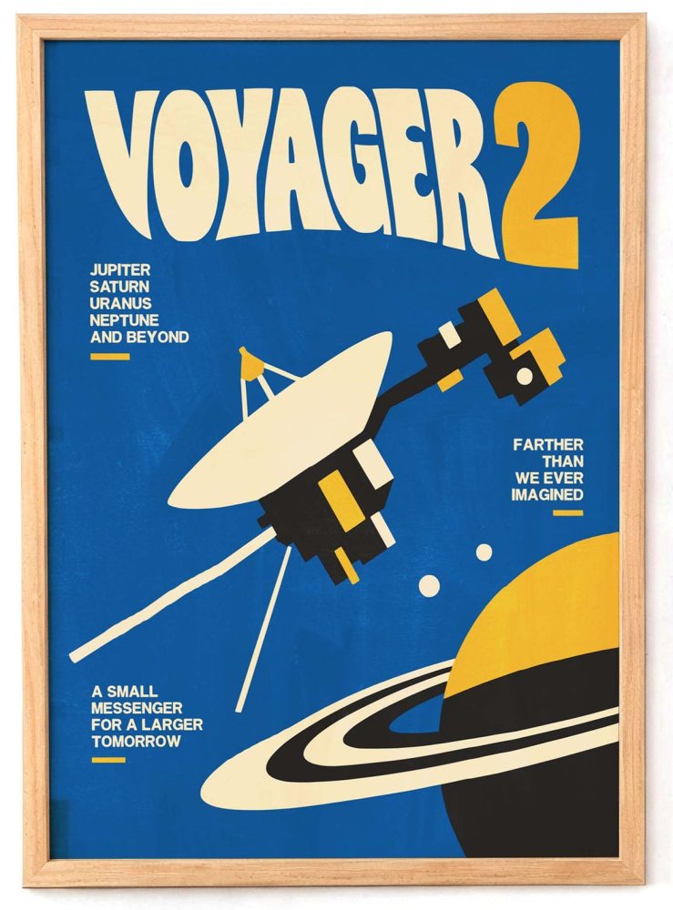 Voyager 2 Space Probe Poster