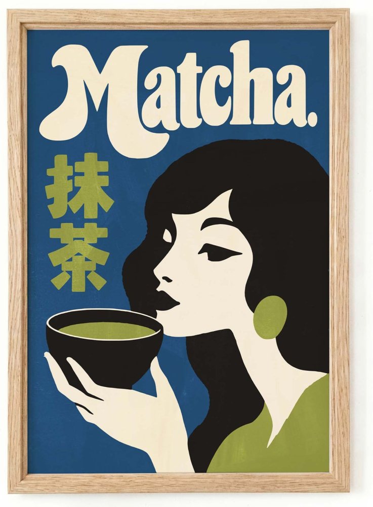 Matcha Tea Woman Wall Art