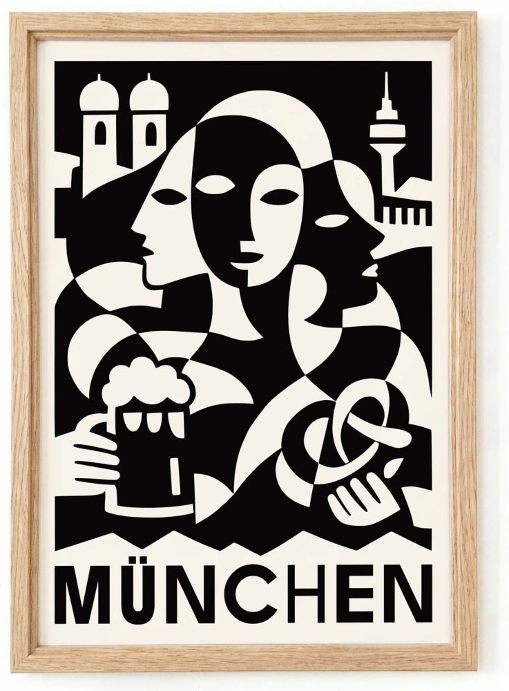 Munich Beer Pretzel Wall Art