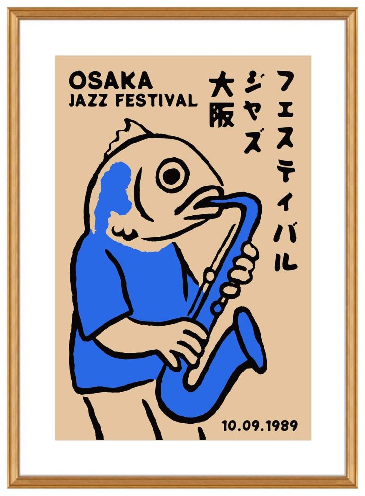 Osaka Jazz Festival Saxophone Poster