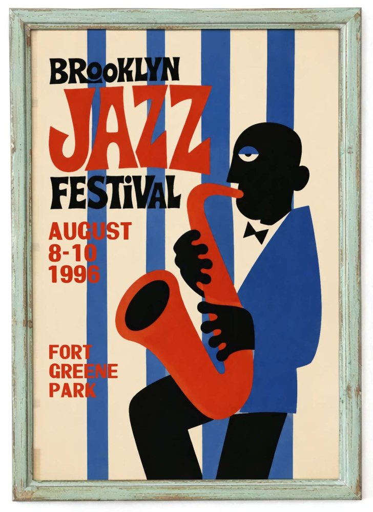 Brooklyn Jazz Festival Saxophone Poster