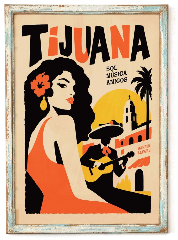 Tijuana Mexico Travel Poster