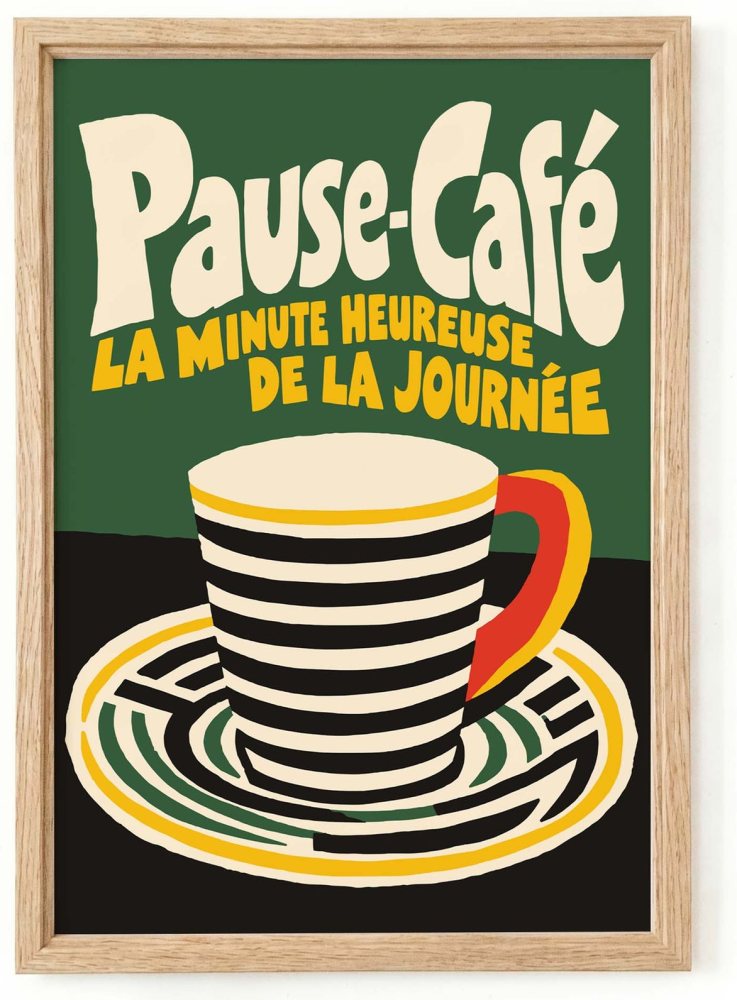 Pause Café Coffee Wall Art Print