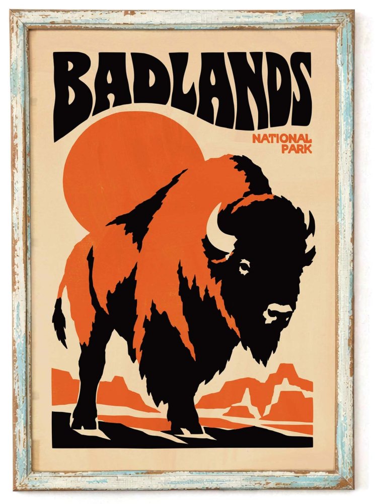 Badlands Bison National Park Print