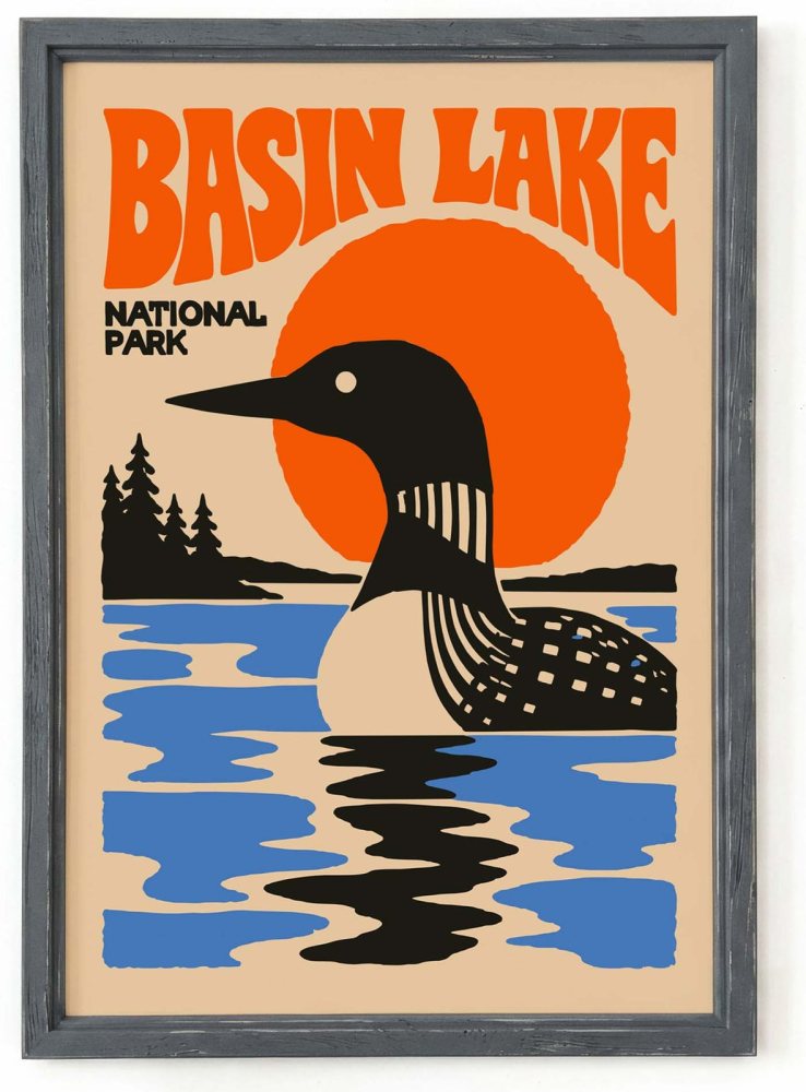 Basin Lake Loon National Park Print