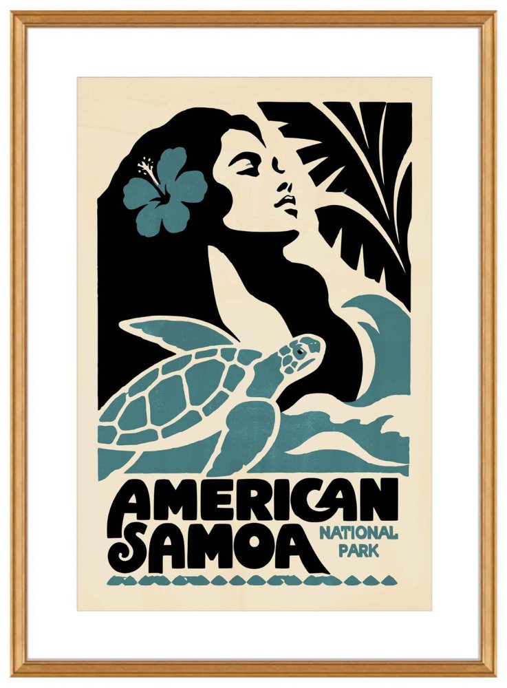 American Samoa Turtle Wall Art