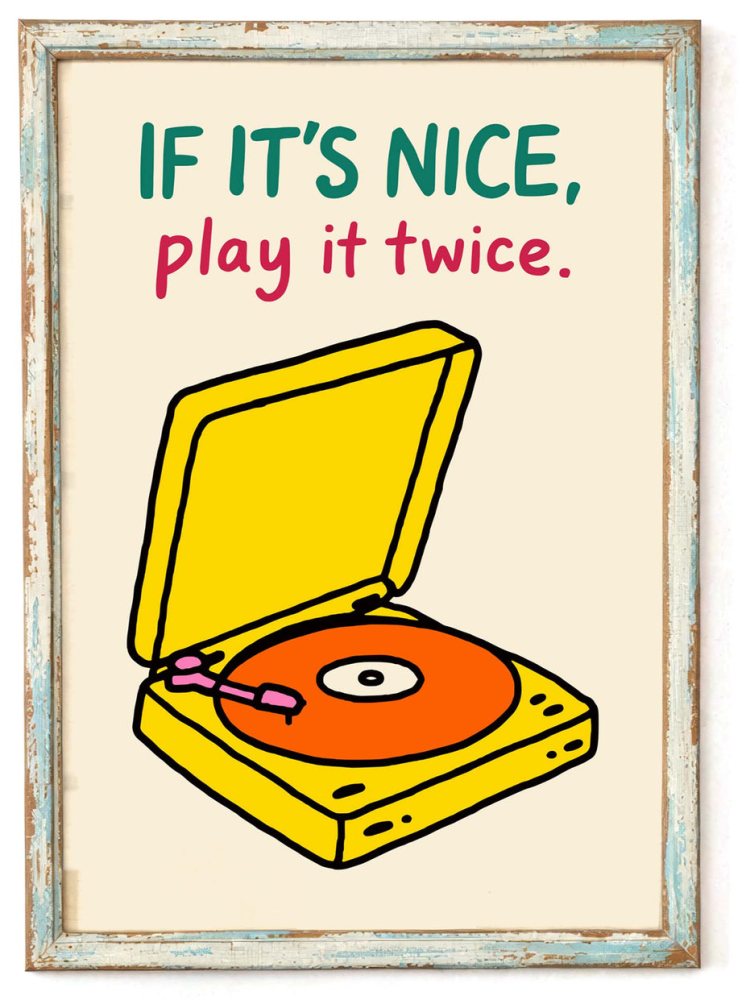 Play It Twice Vinyl Poster