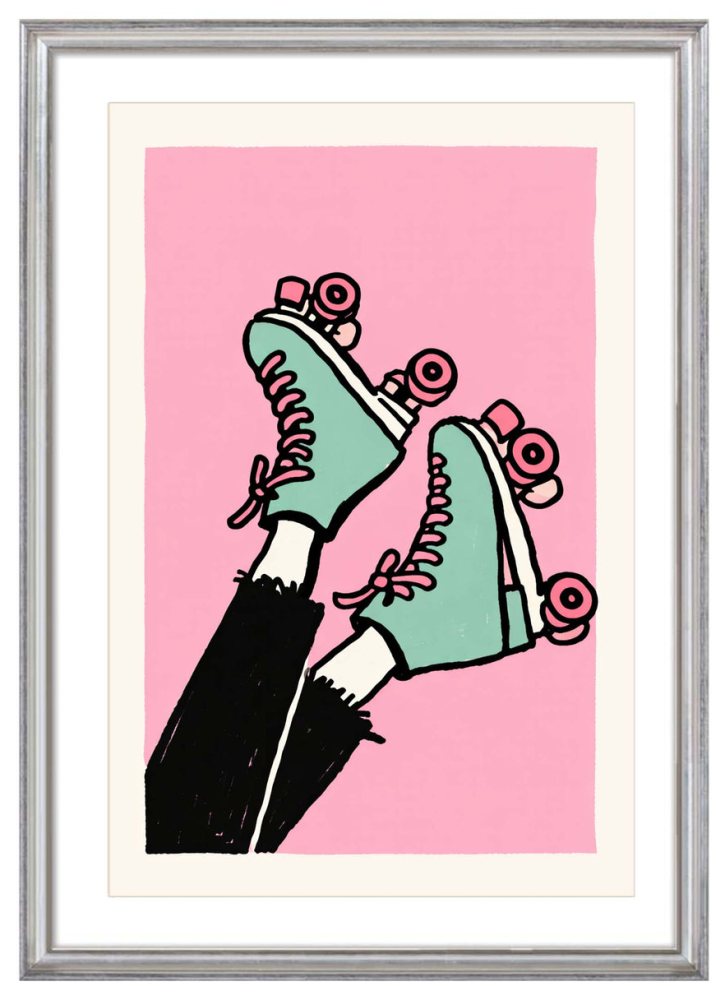 Retro Roller Skates Poster