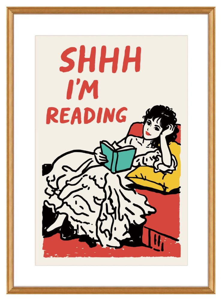 Reading Afternoon Illustration Poster