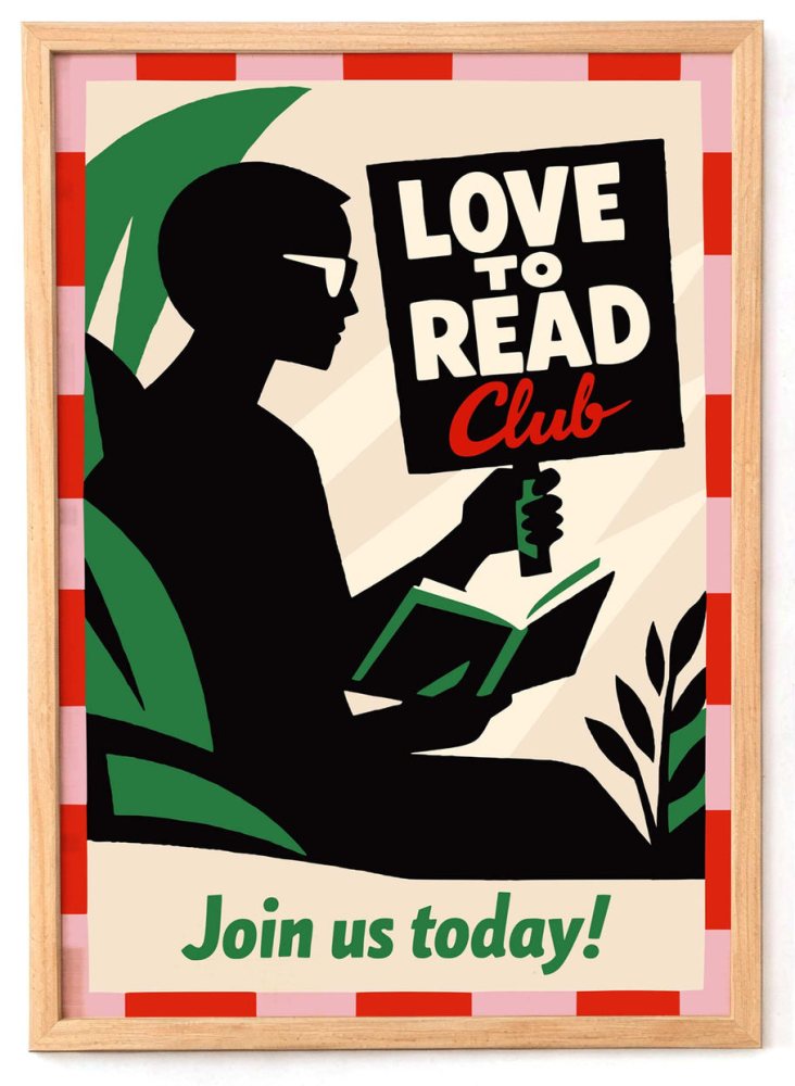 Love to Read Club Reader Poster