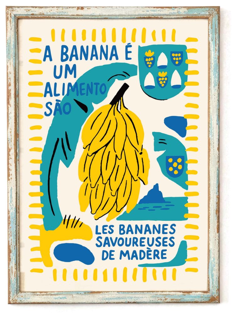 Madeira Banana Vintage Food Poster