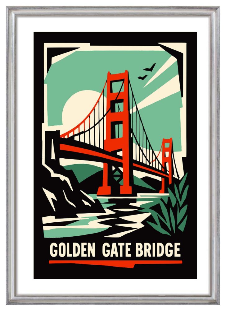 Golden Gate Bridge Travel Poster
