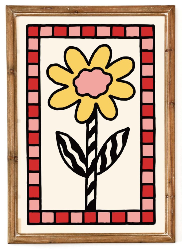 Minimal Floral Frame Poster Wall Art