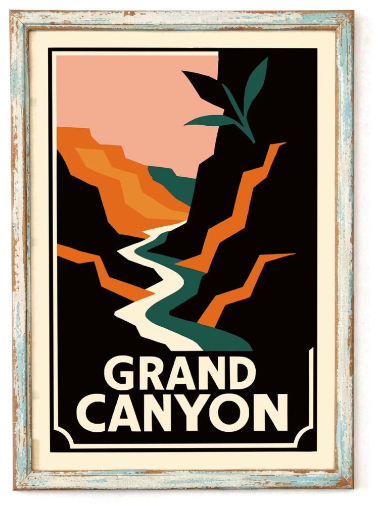 Grand Canyon Vintage Travel Poster