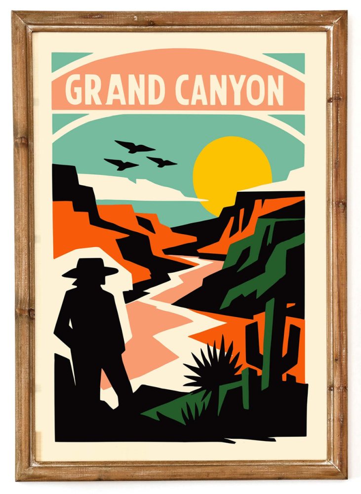 Grand Canyon Sunset Travel Poster