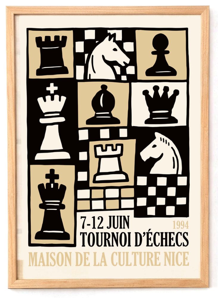 Classic Chess Pieces Wall Art Poster