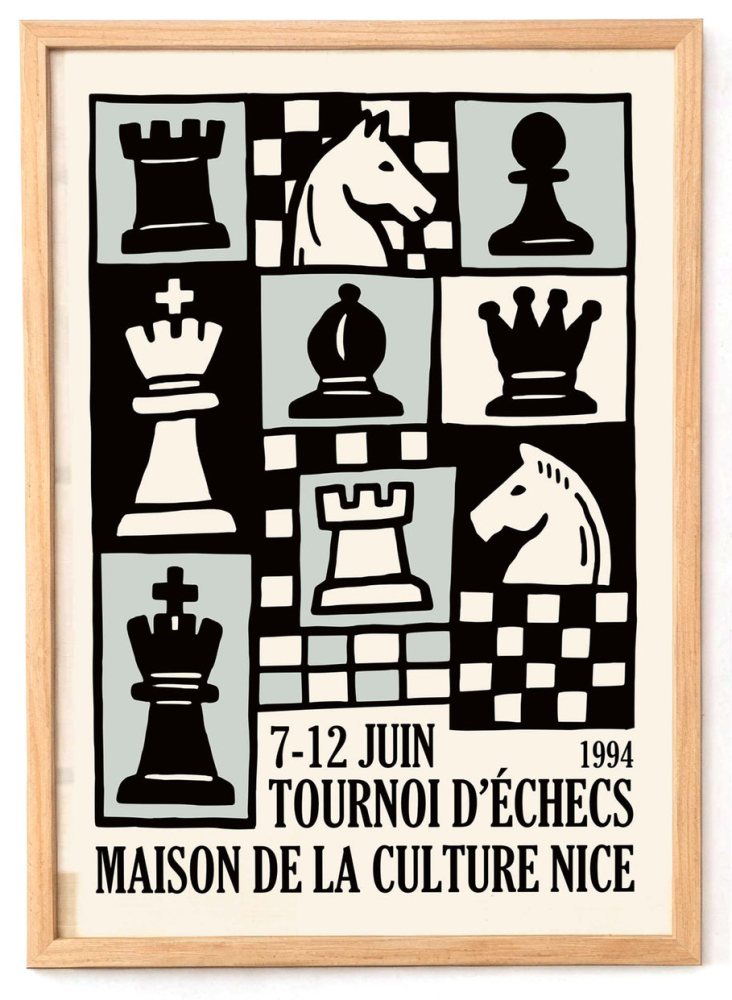 French Chess Strategy Poster Print