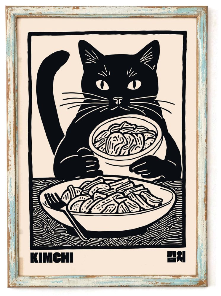 Kimchi Cat Wall Print
