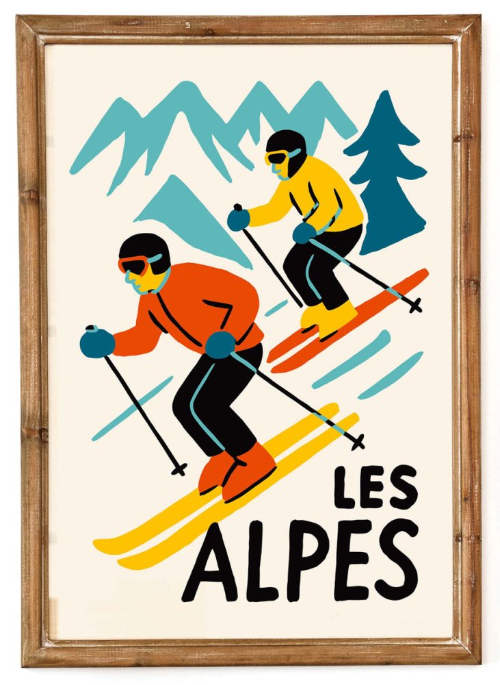 Les Alpes Ski Print