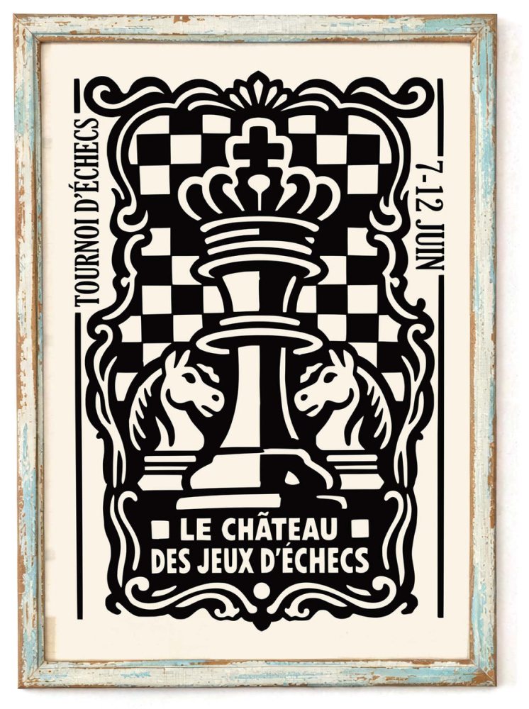 Chess Tournament Vintage Poster Wall Art