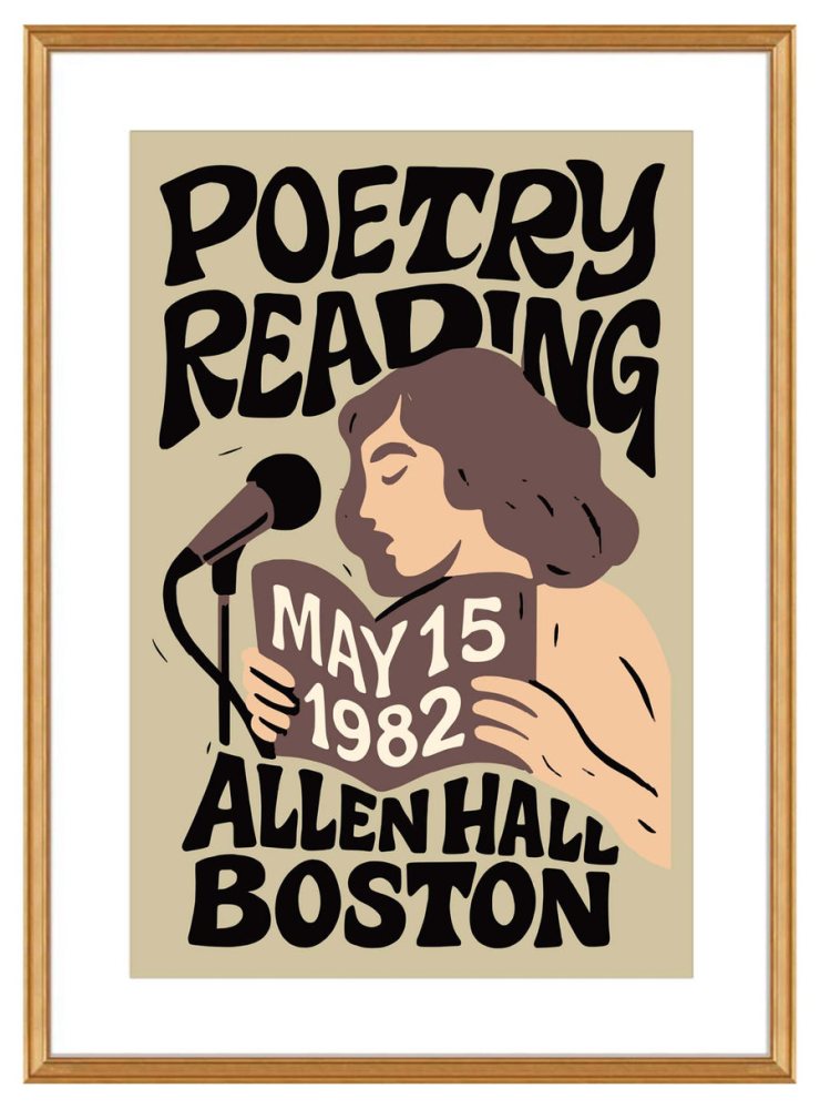 Poetry Reading Vintage Poster Art Print