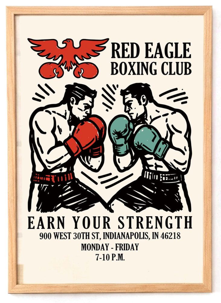 Boxing Club Vintage Poster