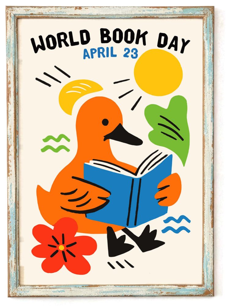 Duck Reading Poster