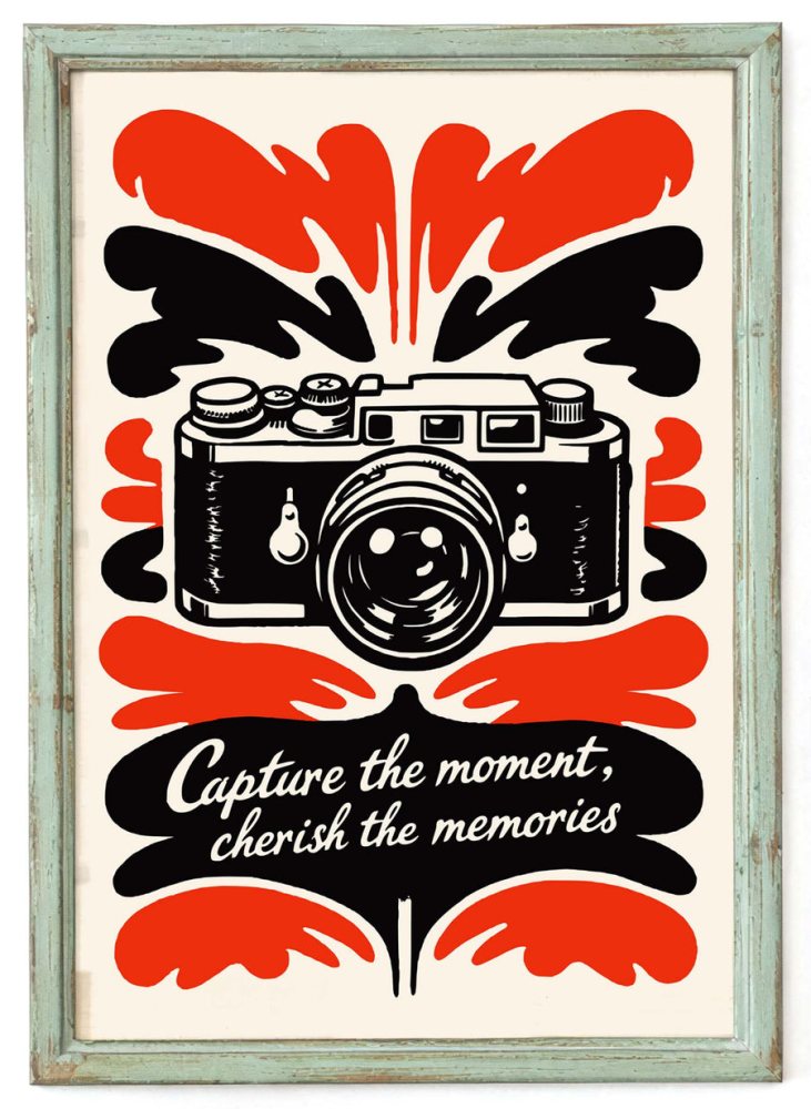 Capture The Moment Camera Poster Wall Art