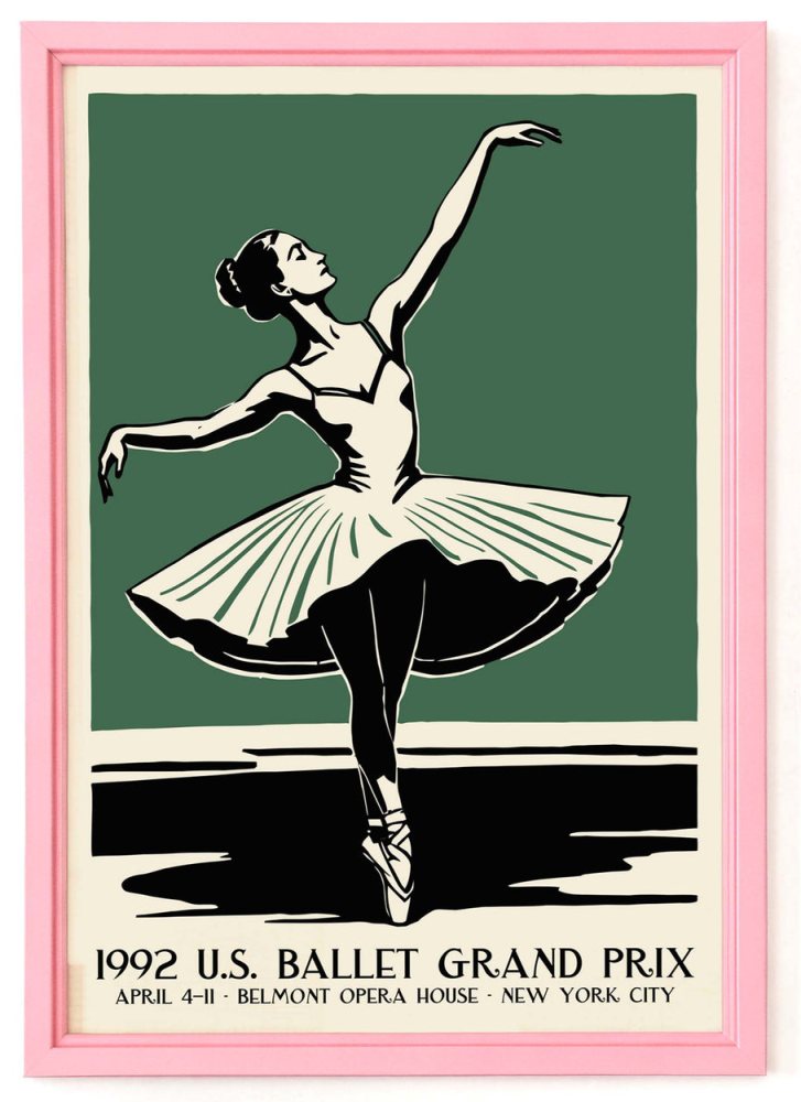 Ballet Grand Prix Dancer Poster Art Print