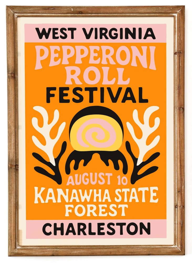 Pepperoni Roll Festival Poster Wall Art