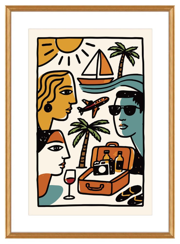 Summer Travel Poster Art Print