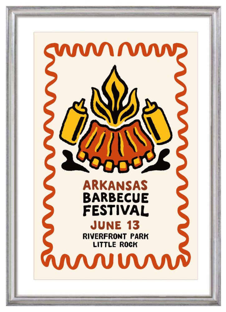 Arkansas BBQ Festival Poster Wall Art