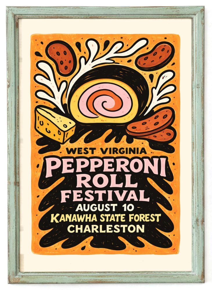 Pepperoni Roll Food Poster Art Print