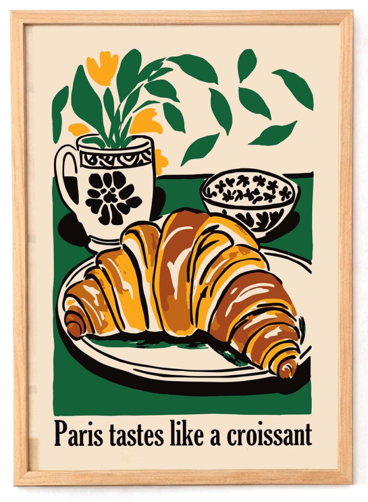Paris Croissant Kitchen Print