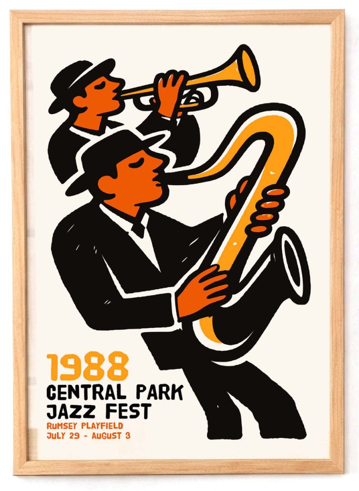 1988 Central Park Jazz Fest Poster