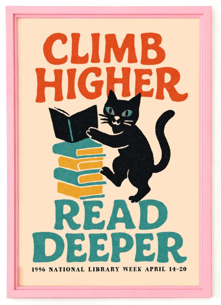Climb Higher Reading Poster