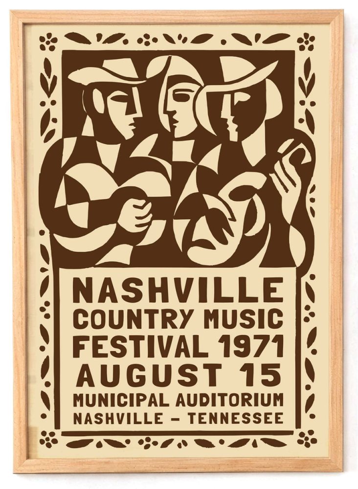 Nashville Country Folk Poster